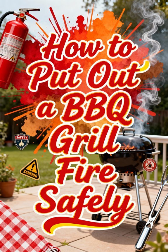 extinguish bbq fire safely