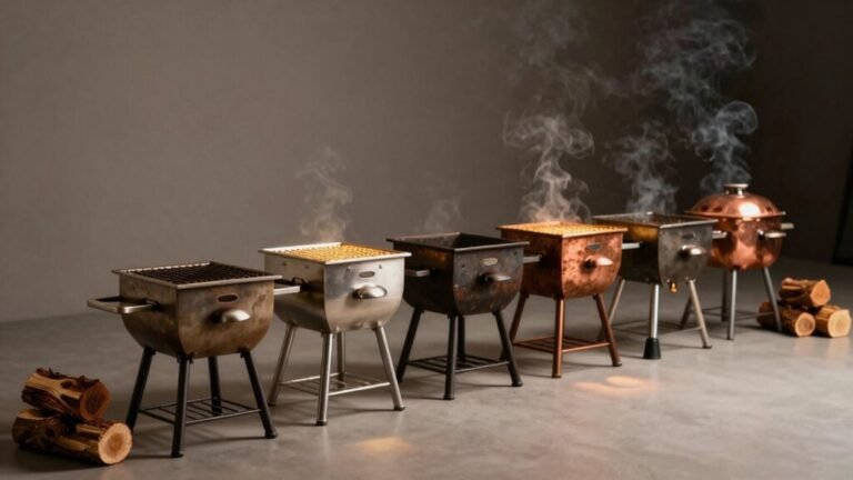 adjustable height wood grills