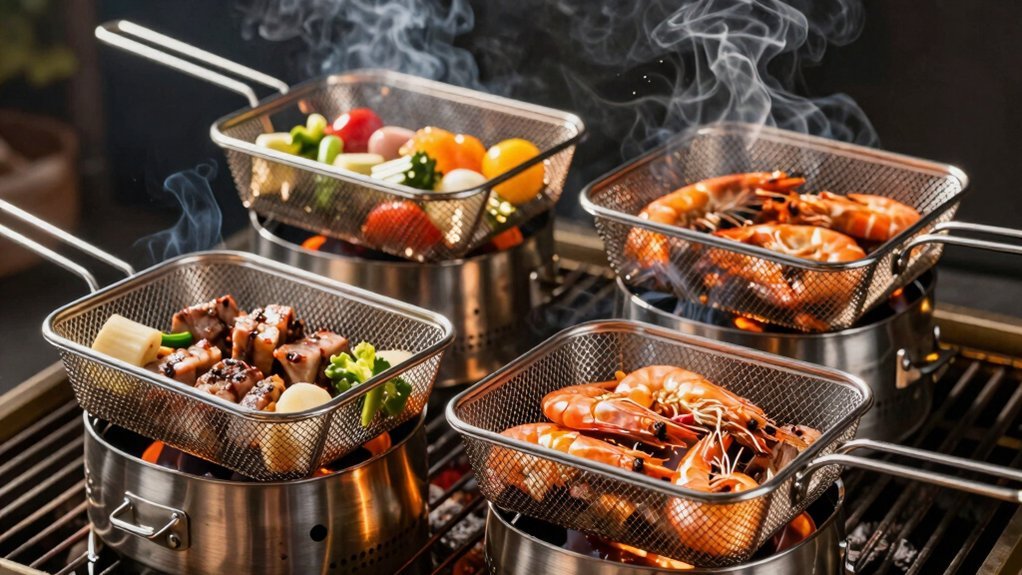 even cooking grill baskets