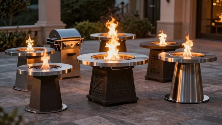 fire tables with grills