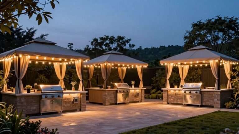 grill gazebos with lighting
