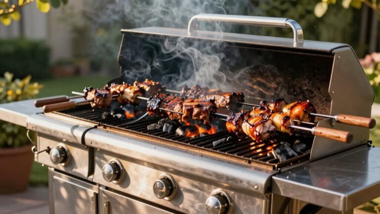 impressive charcoal grills with rotisserie