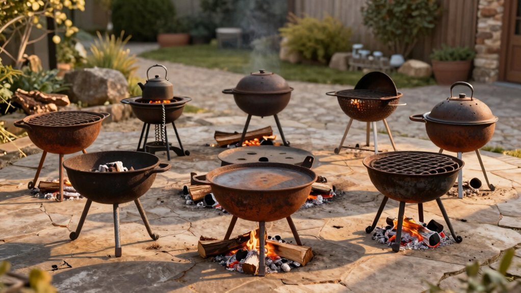 outdoor cooking fire pits