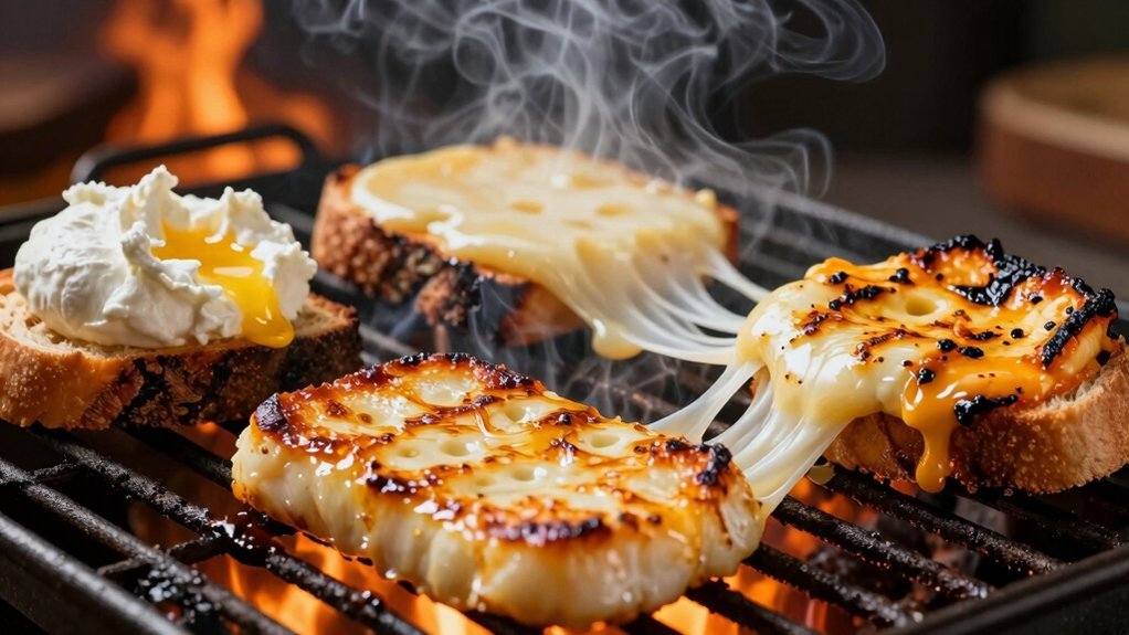 perfectly melting grilling cheeses