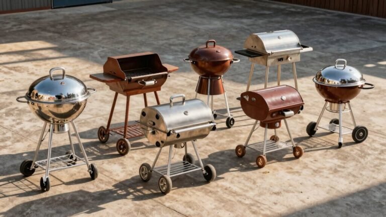 portable charcoal grills on wheels