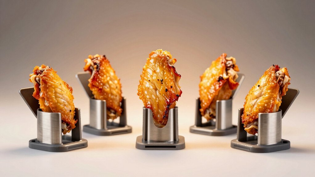 top upright chicken wing holders