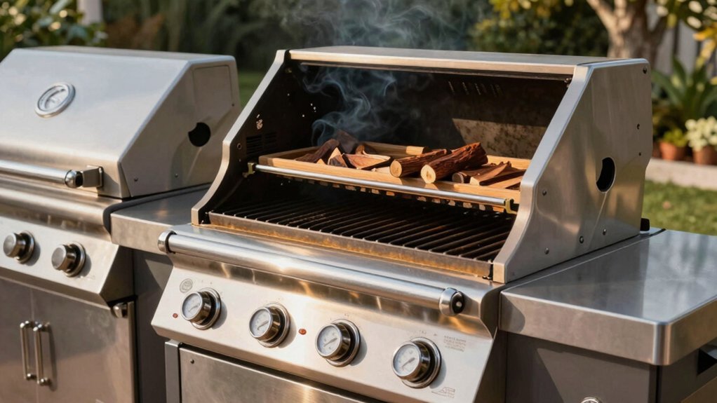 wood chip tray grills